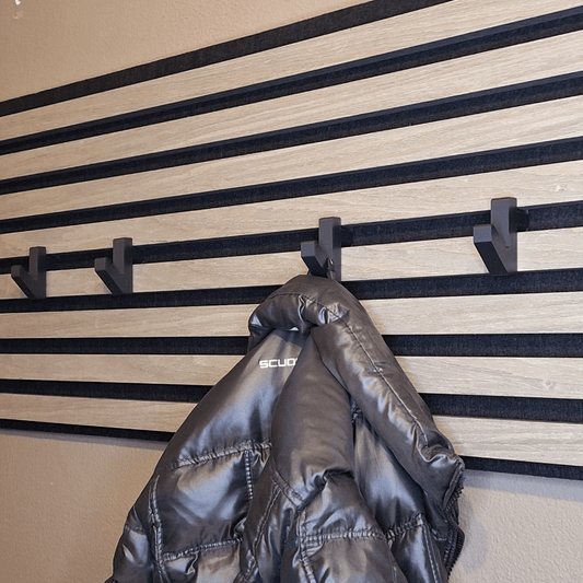 Haken für Akustikpaneele – horizontale Ausrichtung – Montage ohne Bohren – SPITZIG