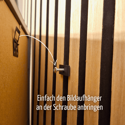 Bilderhalter für Akustikpaneele – Montage ohne Bohren