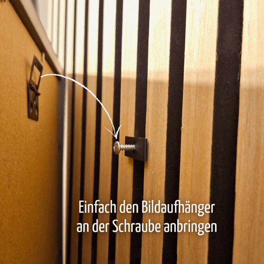 Bilderhalter für Akustikpaneele – Montage ohne Bohren