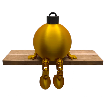 Weihnachtskugel mit Flexi-Beinen – Christbaumschmuck