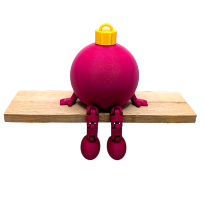 Weihnachtskugel mit Flexi-Beinen – Christbaumschmuck