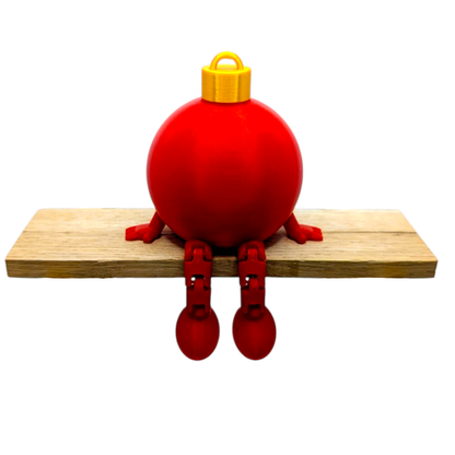 Weihnachtskugel mit Flexi-Beinen – Christbaumschmuck