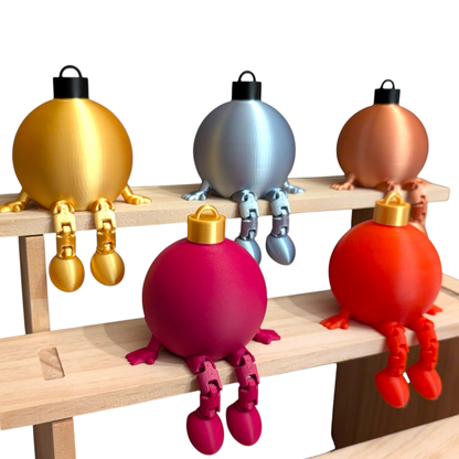 Weihnachtskugel mit Flexi-Beinen – Christbaumschmuck