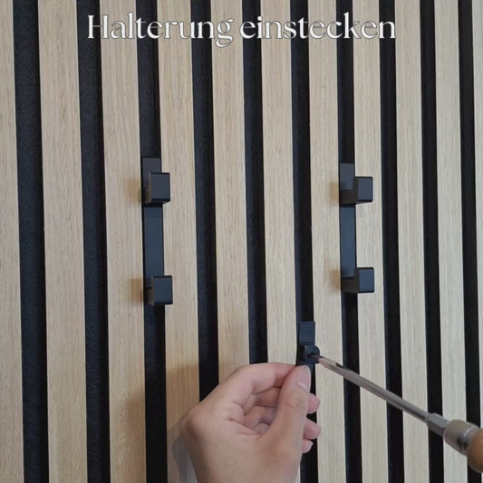 Kantig Haken für Akustikpaneele ohne Bohren – Montage-Anleitung für die DIY Garderobe
