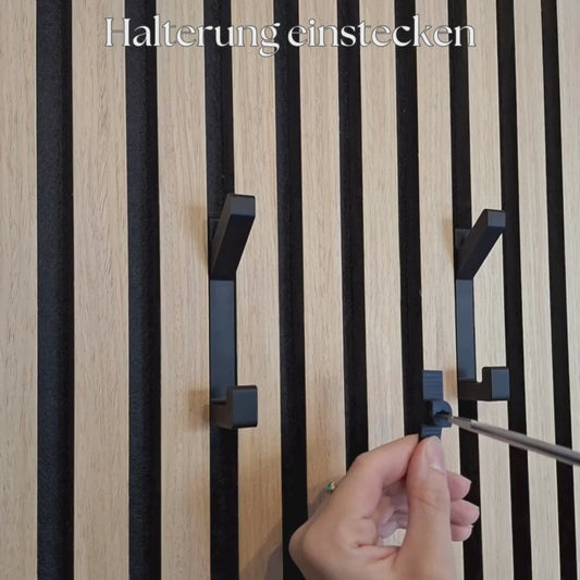 Mix aus Zackig und Kantig Haken für Akustikpaneele ohne bohren – Montage-Anleitung – Mixto